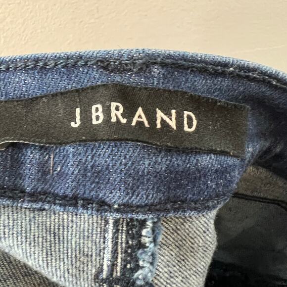 J BRAND Blue Cotton Blend Polka-Dot Mid-Rise Aerial Skinny Cropped Jeans Size 28 - Picture 7 of 11